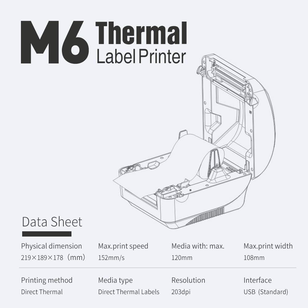 Fangtek Thermal Shipping Label Printer - Direct Thermal High Speed Printer - Compatible with , Ebay, Etsy, Shopify - 4×6 Label Printer & Multifunctional Printing - Image 8